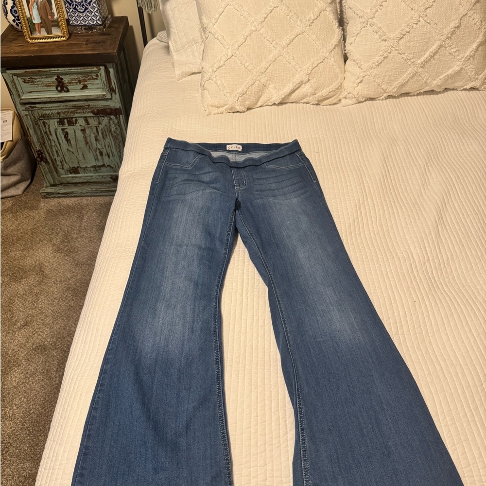 Cello Classic Blue Wide Leg Jeans